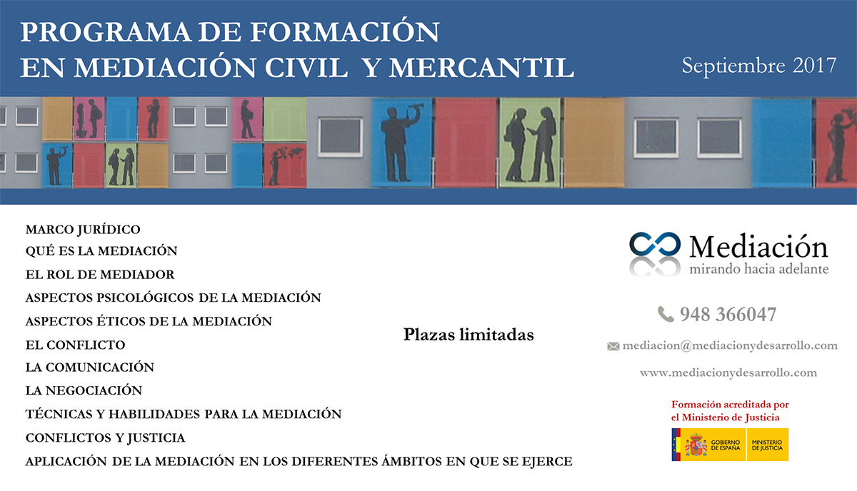 Programación de formación en mediación civil y mercantil