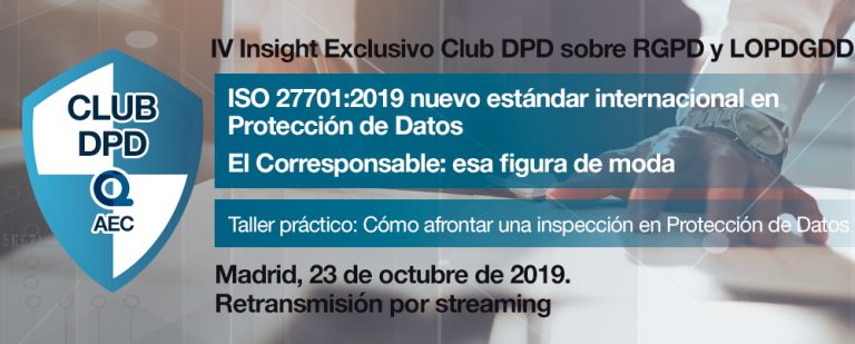 IV Insight Club DPD sobre RGPD y LOPDGDD