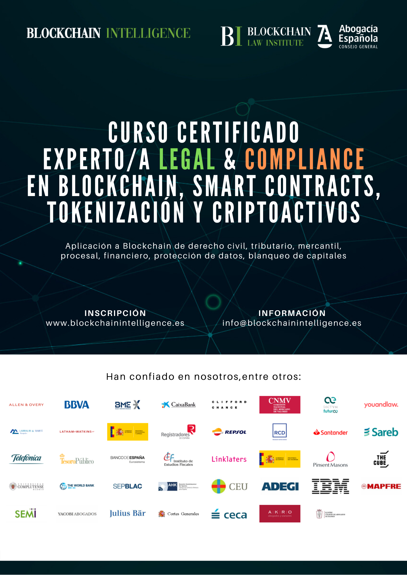 Curso Certificado Experto/a Legal en Blockchain, Smart Contracts, Tokenización y Criptoactivos