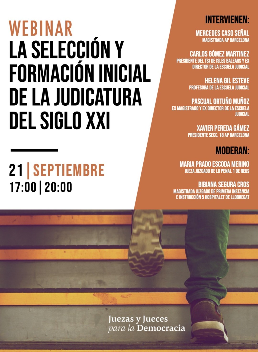 Webinar la selección y formación inicial de la judicatura en el S. XXI