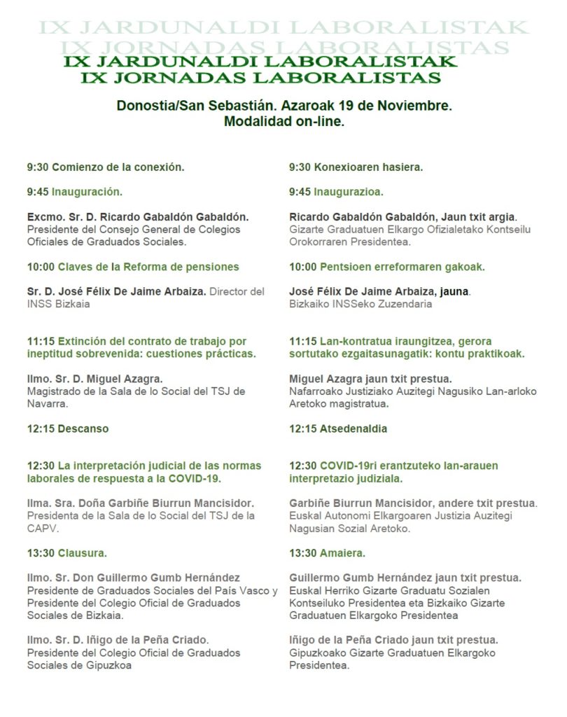 IX Jornadas Laboralistas 