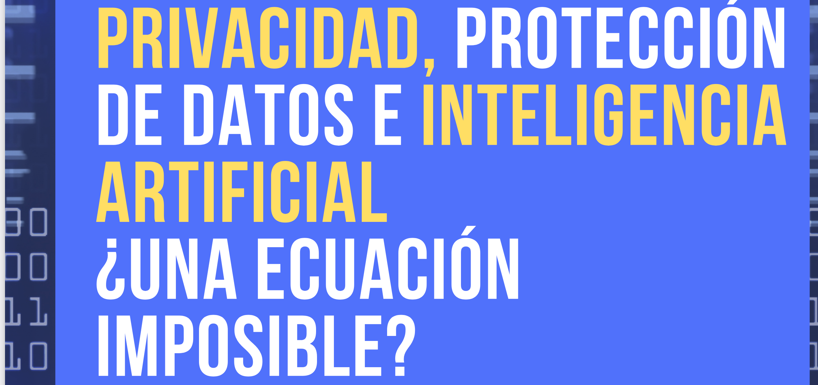 Jornada Privacidad, protección de datos e inteligencia artificial,