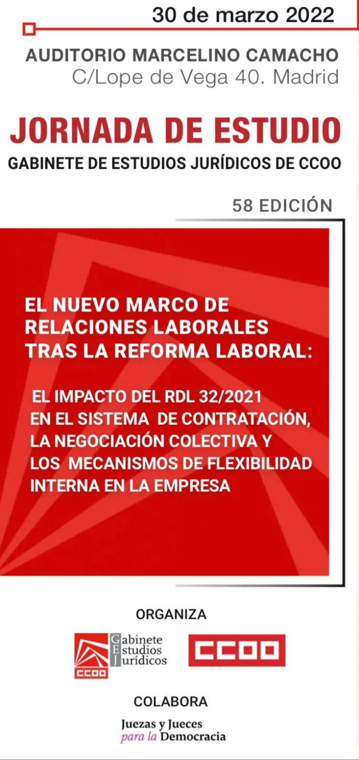 Jornadas de estudio Gabinete de Estudios Jurídicos CCOO